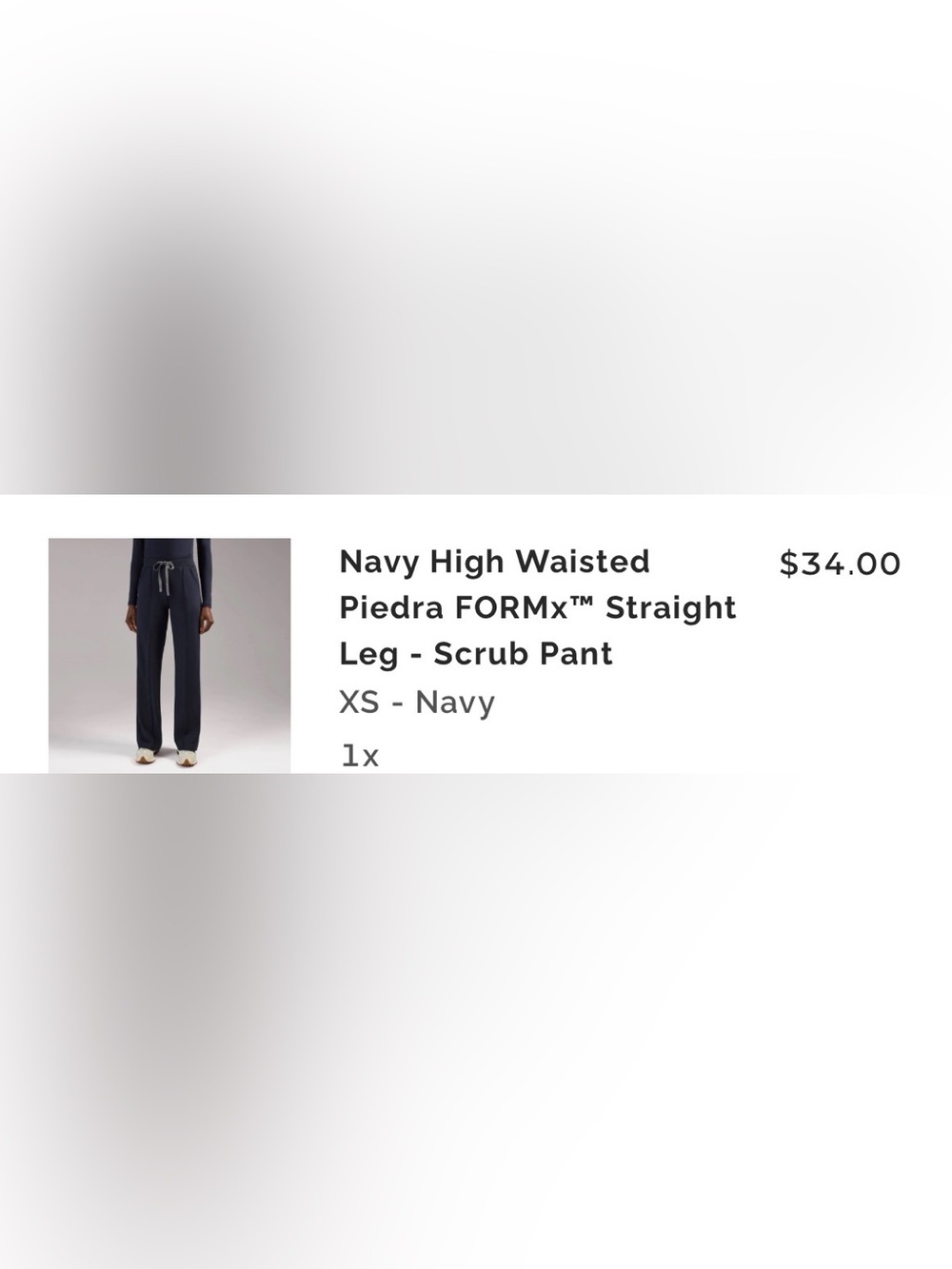FIGS Navy High Waisted Scrub Pant (S/P) and Sona FORMx top (S) - Picture 5 of 5